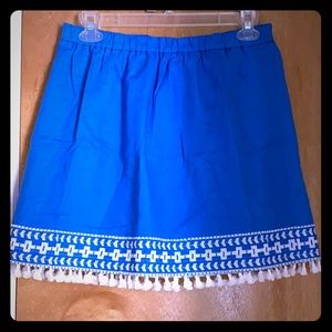 NWT Blue linen Cotton blend skirt for J. Crew